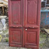 Ancienne double porte d’entrée en chêne