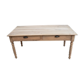 Table de ferme en noyer massif
