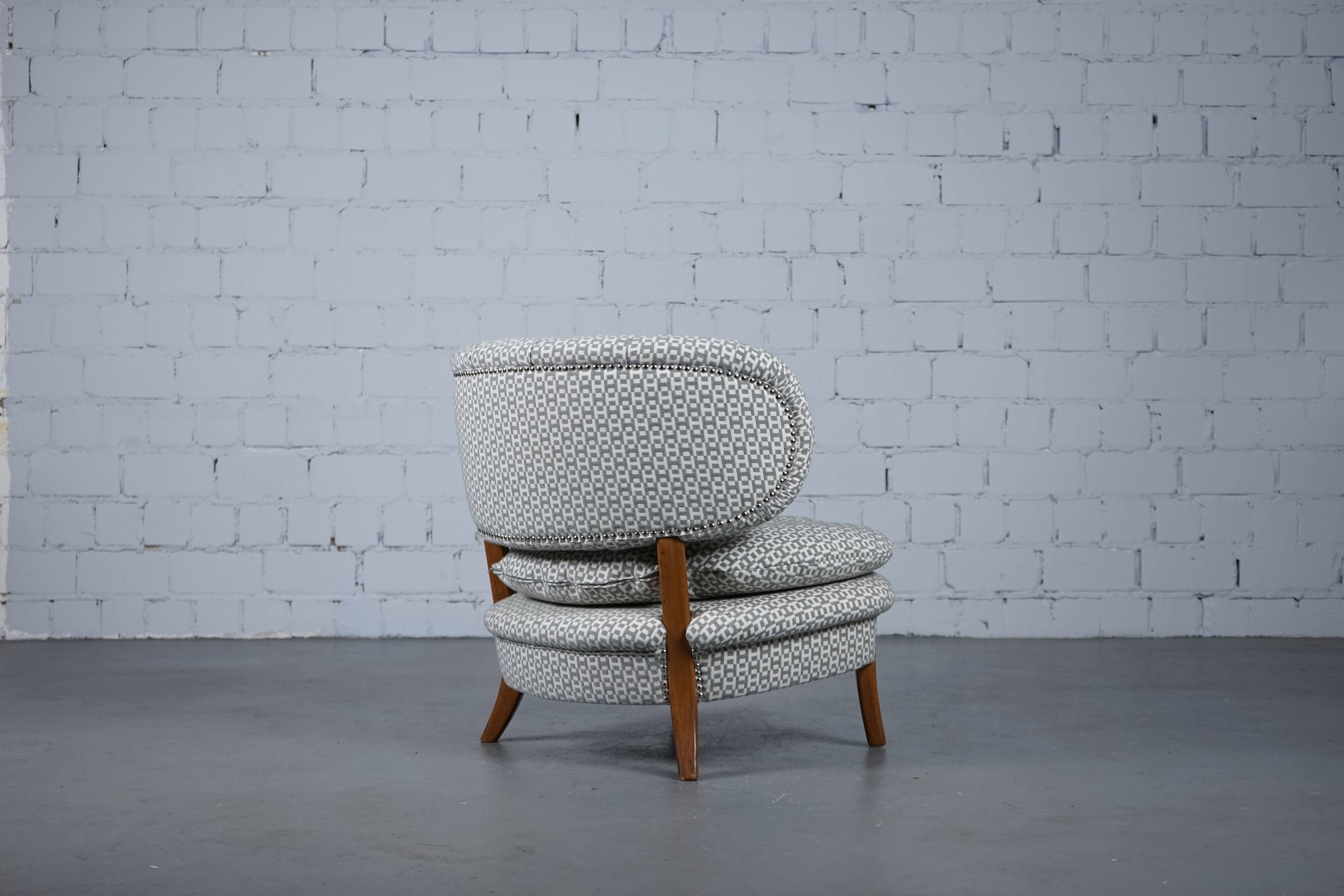 Hermès Upholstered Lounge Chair by Otto Schulz for Boet