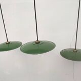 Enameled sheet metal pendant lights