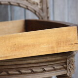 Wooden drawer with aluminum button