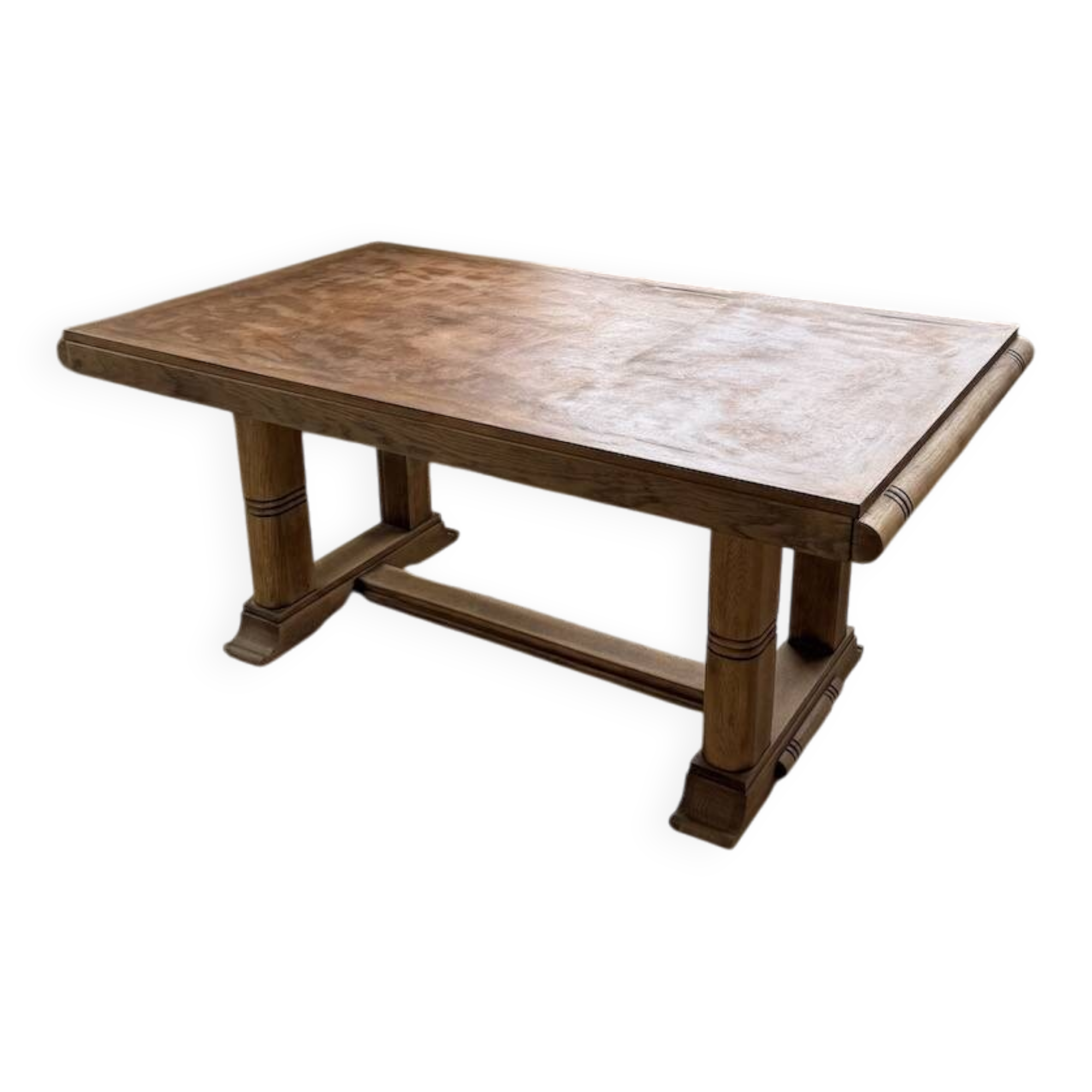 Table de repas chêne 1940 Dudouyt 240cm