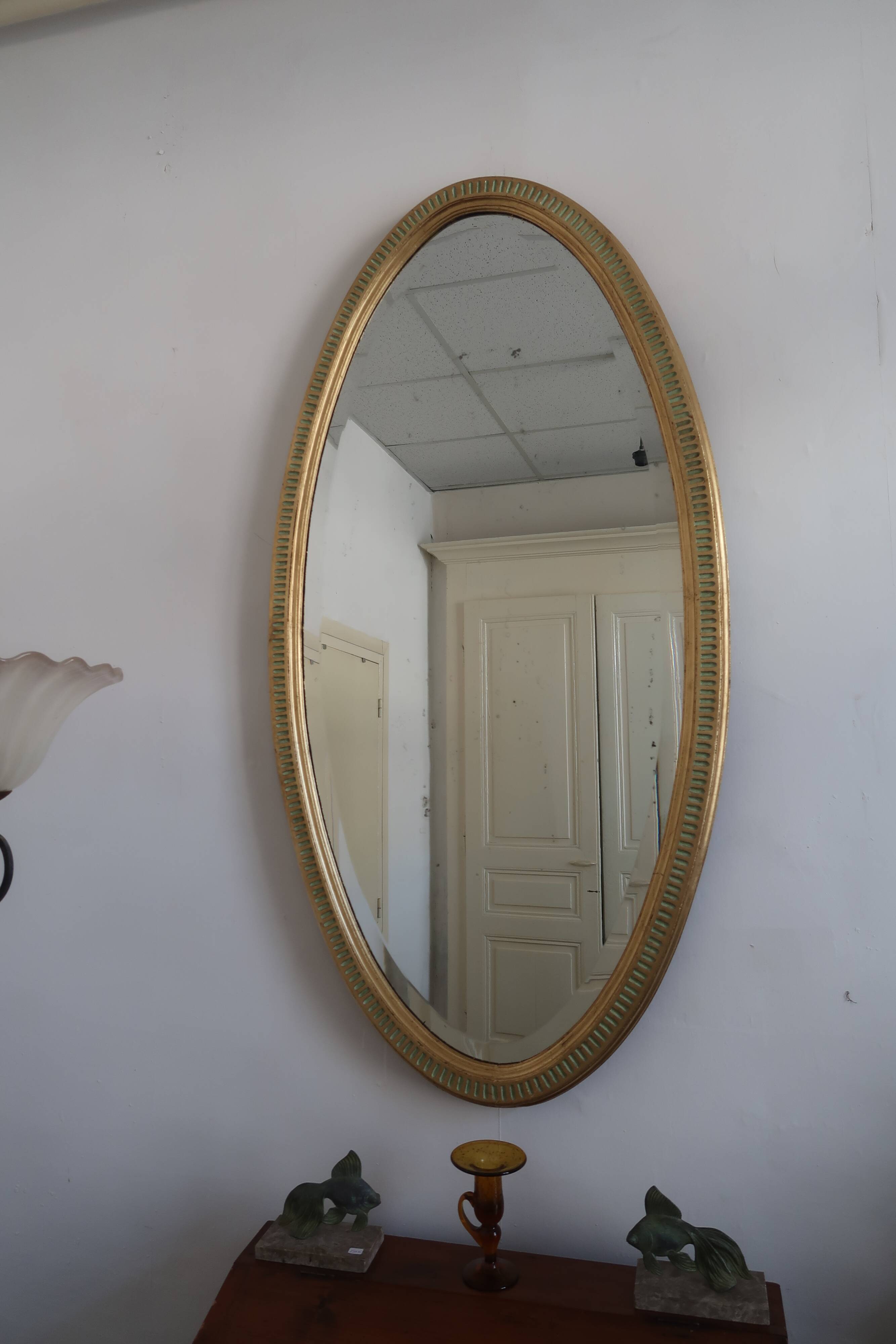 Empire style oval mirror