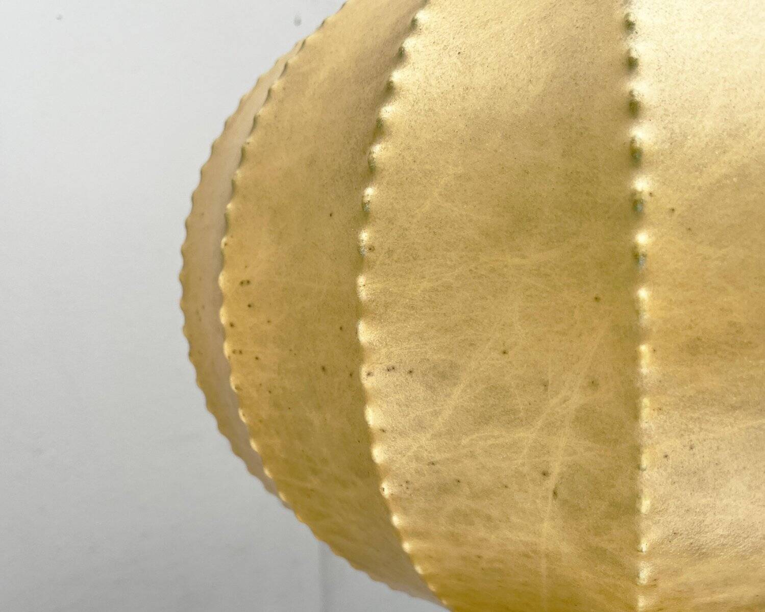 Modern mid-century German cocoon pendant lamp by Friedel Wauer for Goldkant Leuchten, 1960s.