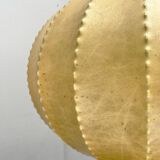 Modern mid-century German cocoon pendant lamp by Friedel Wauer for Goldkant Leuchten, 1960s.