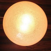 Italian domed ceiling or wall light in frosted Mazzega Murano glass, 1960s
