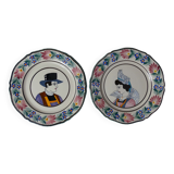 HB Quimper 2 flat plates Breton and Breton
