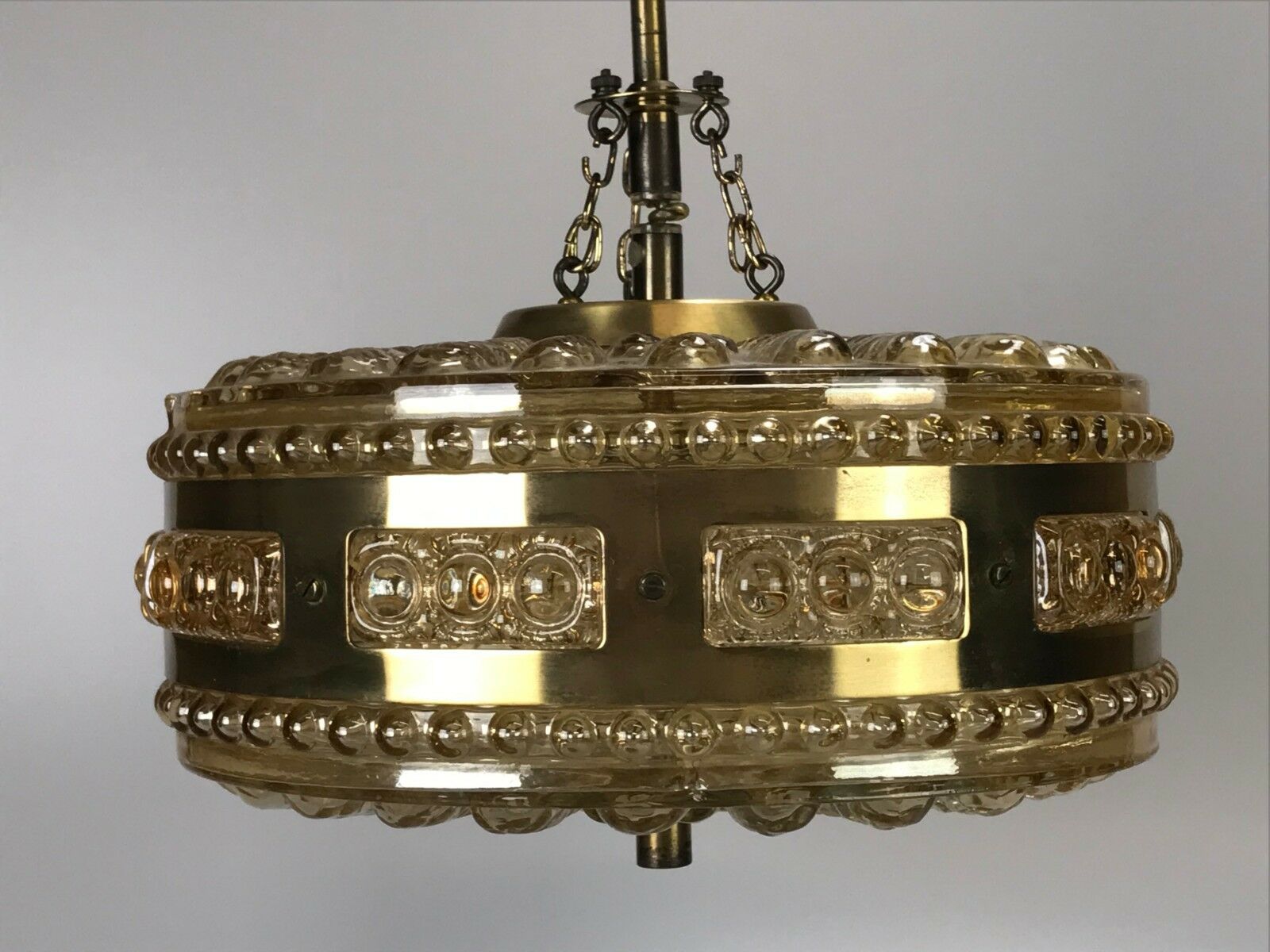 60s 70s lamp hanging lamp ball lamp bubble brass glass space age design