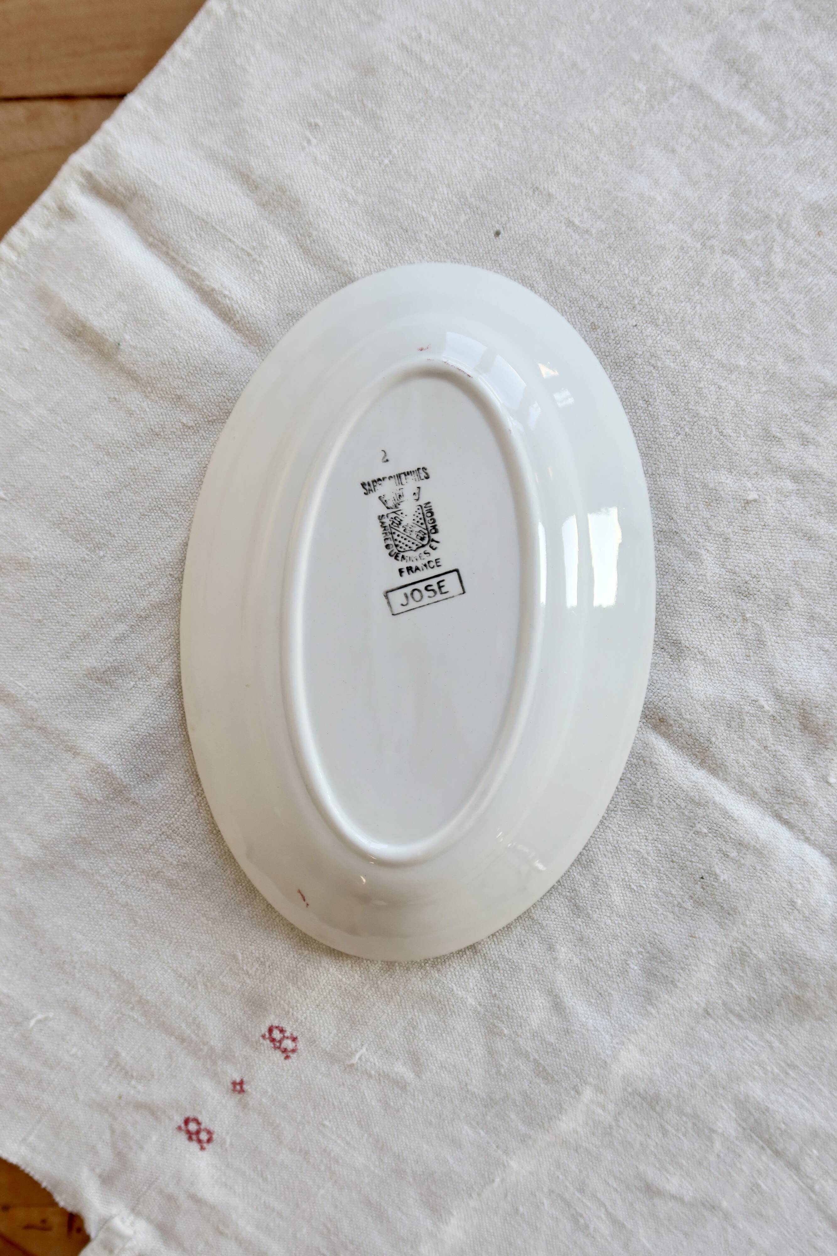 Old Ravier faience Sarreguemines Digoin - José model - Floral decoration