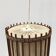 Wooden pendant lamp and Scandinavian-style fabric