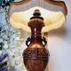 Grande lampe de table vintage en céramique émaillée, style oriental 50-60´s