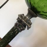 Electrified green kerosene lamp