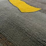 Tisca modernist hand-tufted wool rug France 1980s