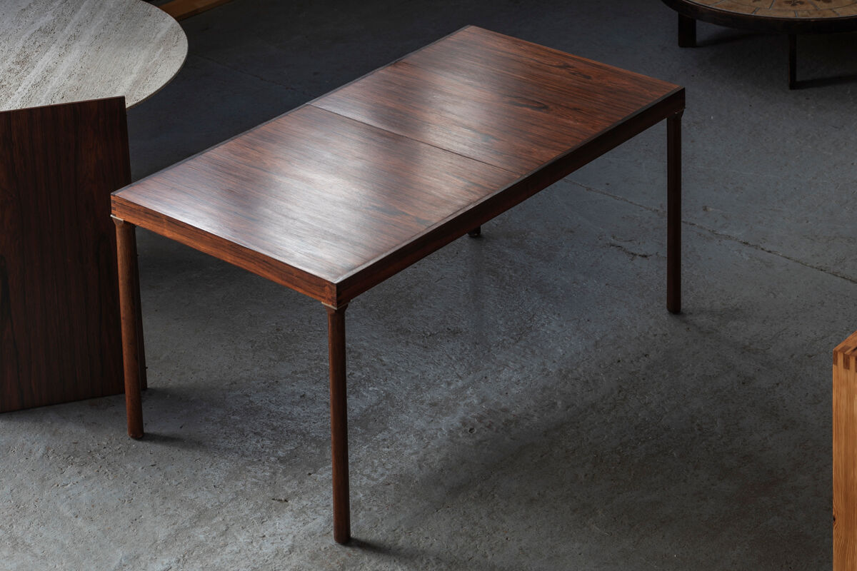 Extendable dining table in rosewood by Inger Klingenberg for Fristho, Dutch design, 1960s