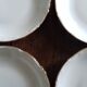 Lot 6 assiettes creuses avec plat rond porcelaine blanche dorure Sologne Lamotte