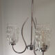 Vintage suspension 50/60s chrome and glass