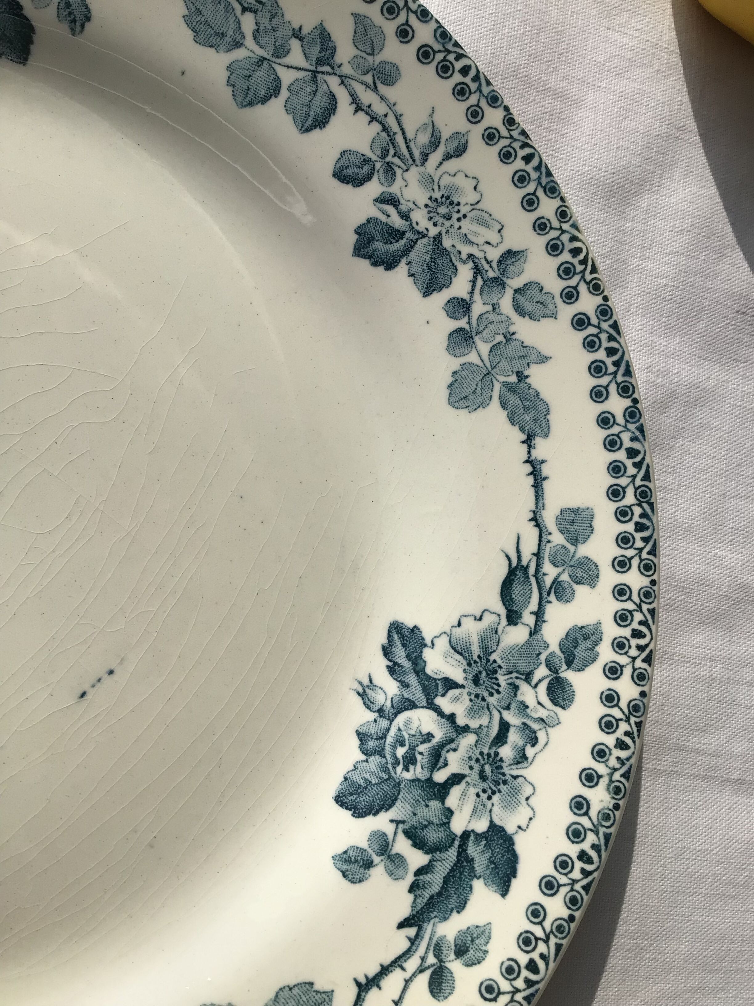 6 Flat plates Terre de Fer model Guadeloupe Debray gray blue