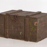 Petit coffre ancien vert olive (c.1920) #26