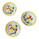Trio assiettes barbotines poire