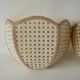 Pair of lotus cane wall lights from the 50s and 60s