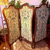 Old wooden and fabric screen
