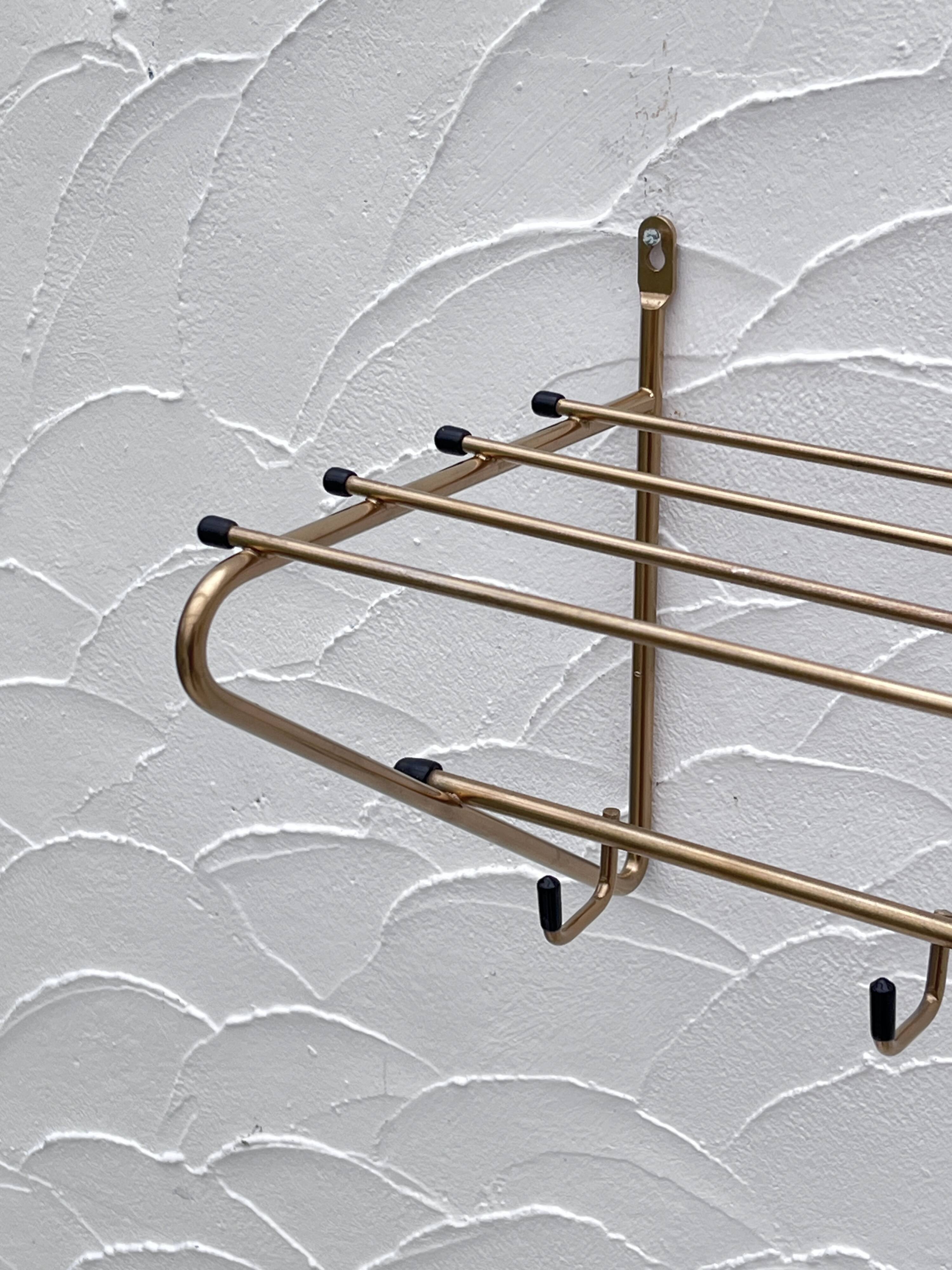 Gold metal coat rack