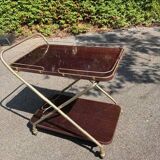 old serving trolley / cart / table on wheels / vintage