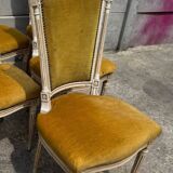 Lot of antique Louis XVI style living room chairs / armchairs