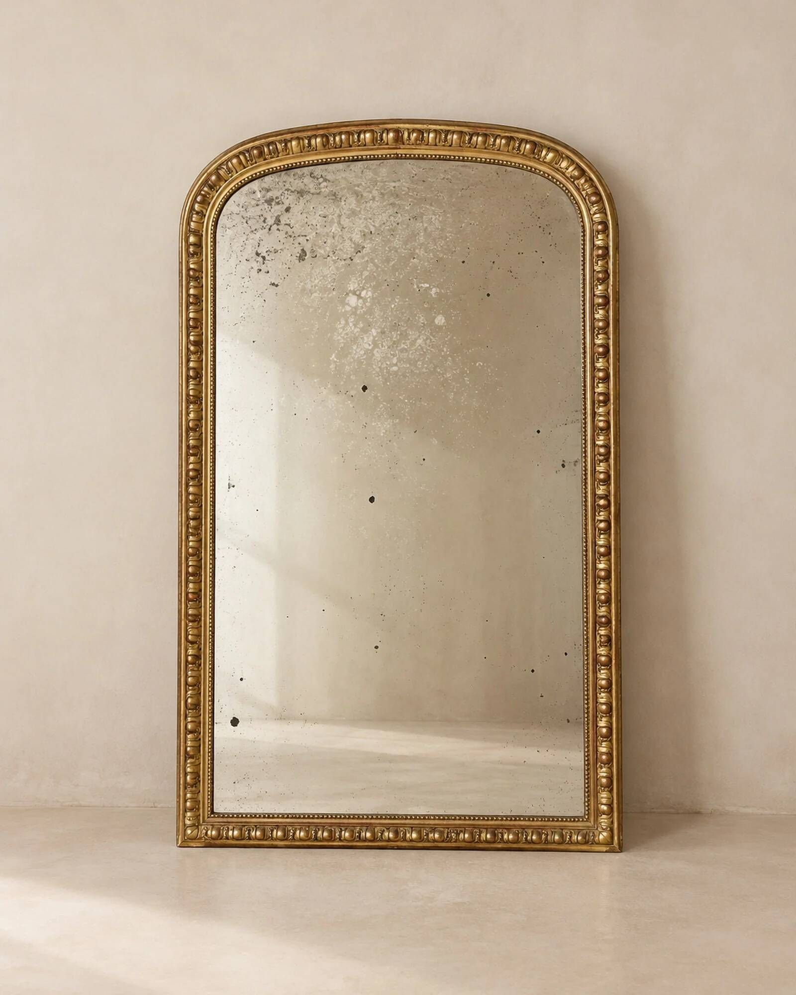 Large Louis-Philippe mirror with a gadrooned decoration — France, 19th century