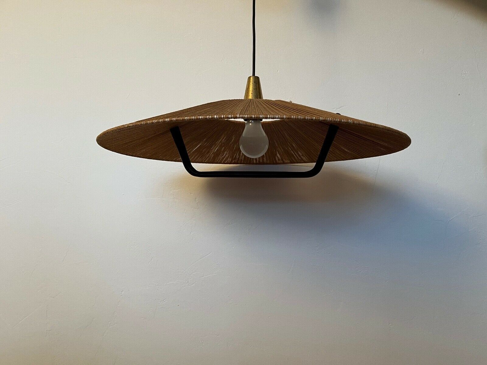 Scandinavian suspension in rope and teak - ufo - 60s 70s