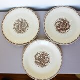 3 Sarreguemines flat plates, Argonne pattern 210734