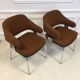 Paire de fauteuils conférence vintage