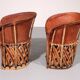 Folk art equipale ostrich chair leather mexico 1970s