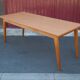 Antique dining table, wooden table and formica tray