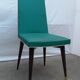 Six modernist green skai chairs