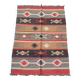 Tapis kilim en toile de jute et coton. 125cm x 195cm