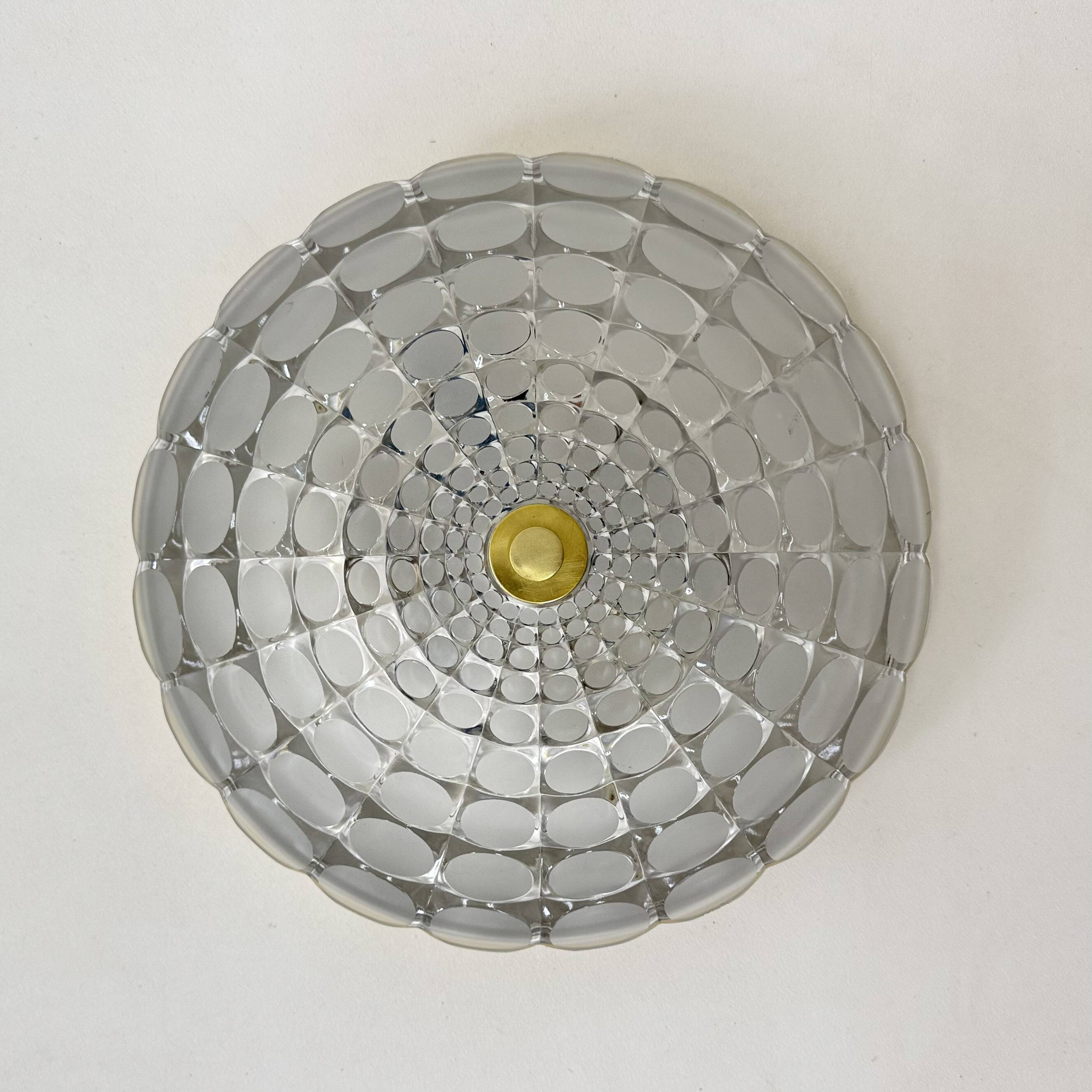 Mid-century design Peil & Puzzler glass flush mount , 1970s