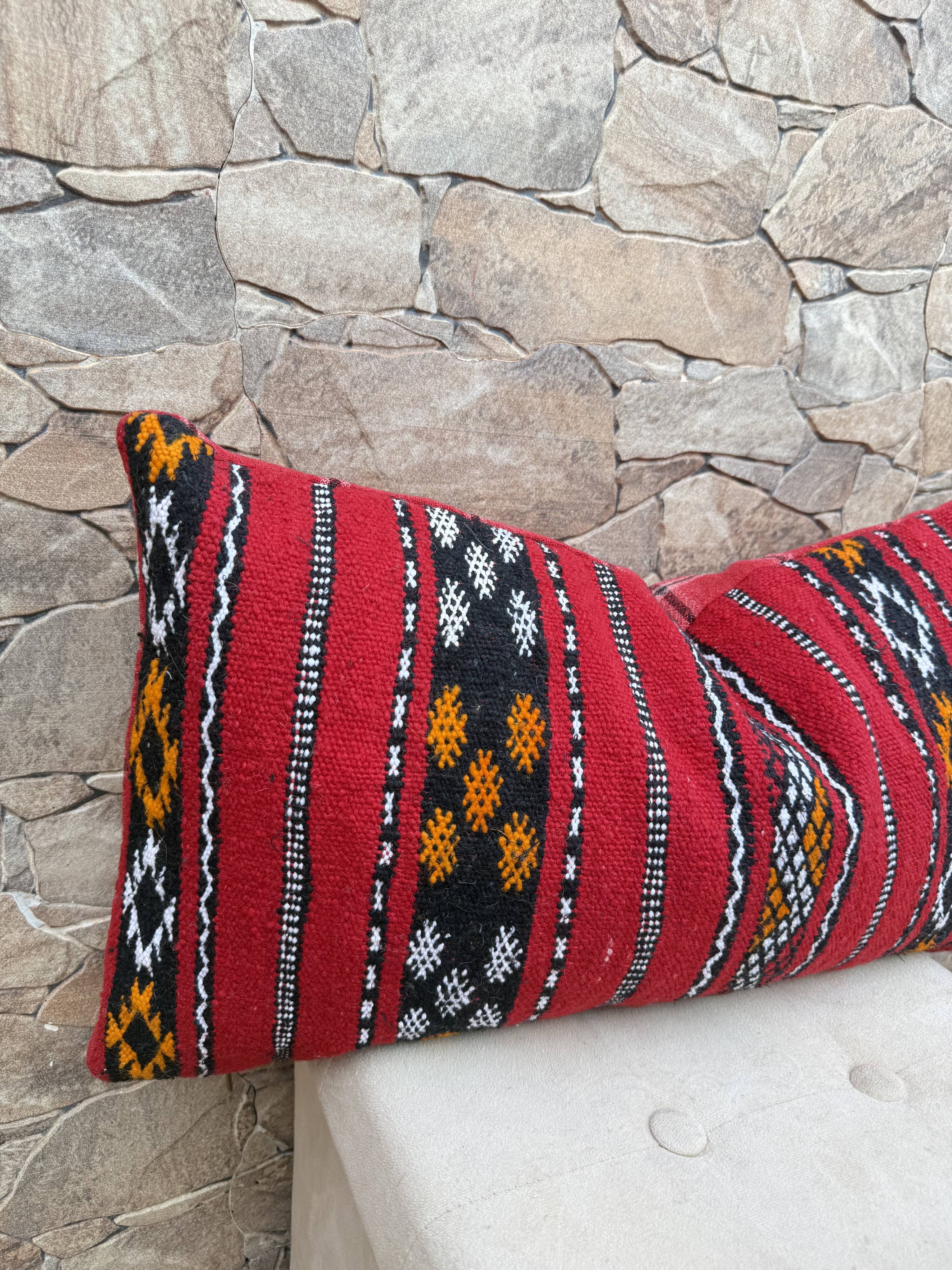 Moroccan pillowcase, Berber cushion cover, woven pillowcase