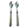White metal Art Deco salad cutlery