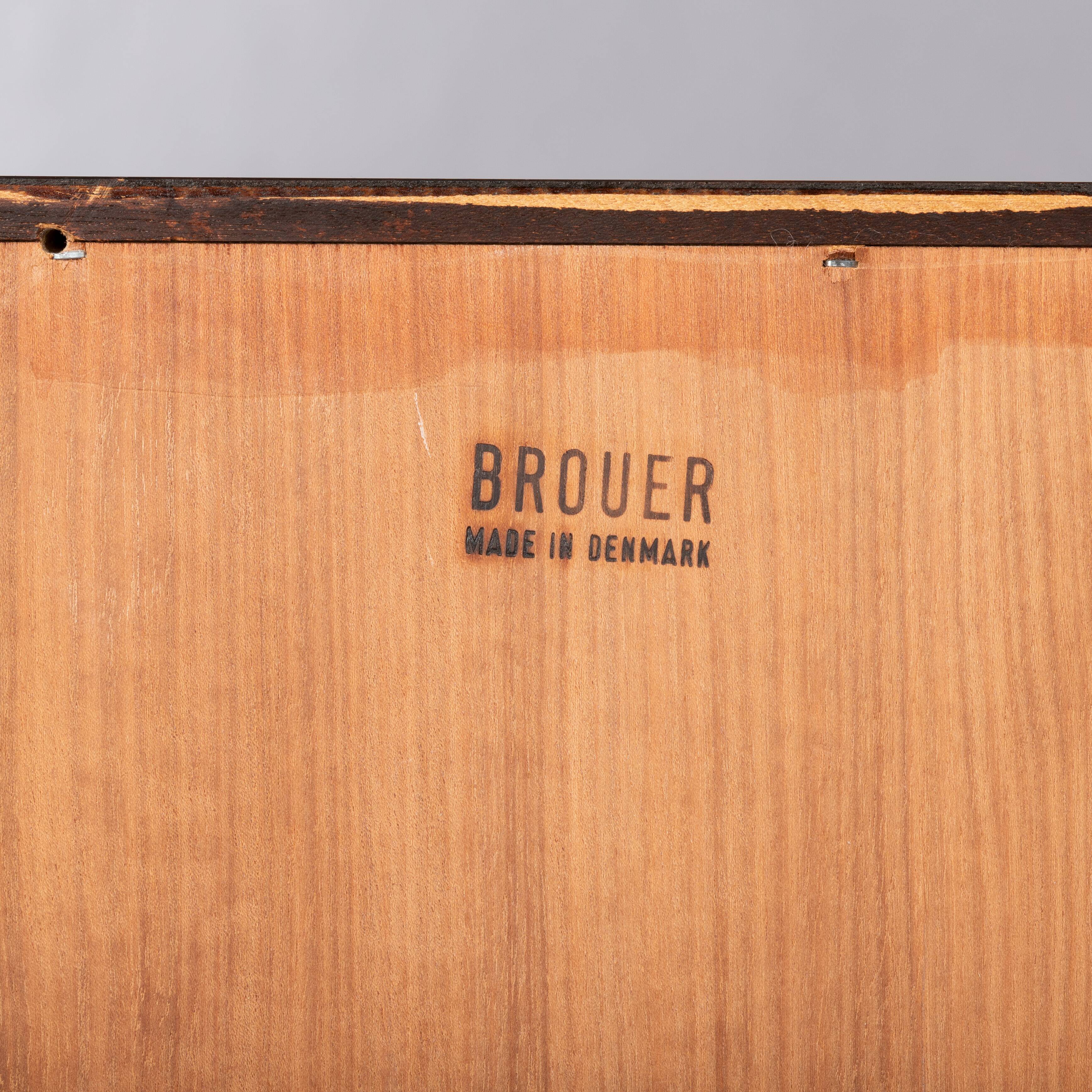 Low Danish Rosewood Sideboard by E. Brouer for Brouer Møbelfabrik, 1960s
