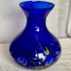 La Rochère vintage speckled blue glass vase 1970-80