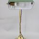Lampe de table de banquier Art Déco en laiton des années 1930, Tchécoslovaquie