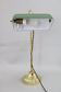 1930s Art Deco Brass  Banker Table Lamp, Czechoslovakia