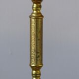 Lamppost in veined onyx and brass metal of the 1960s