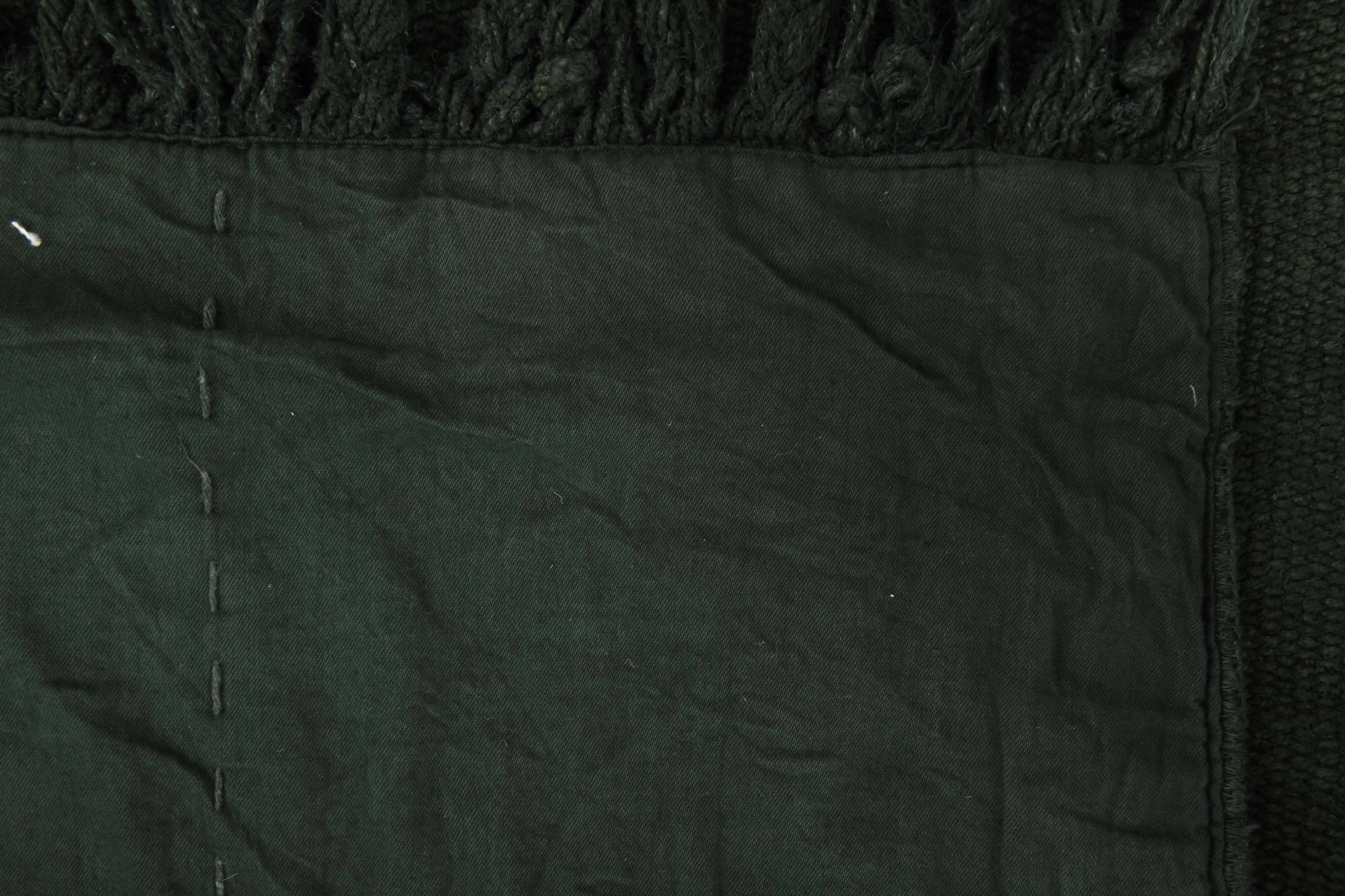 4x5 Dark Green & Black Kilim Rug, 138x150Cm
