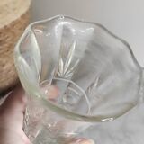 Vintage carved glass vase