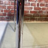 Glass and metal table