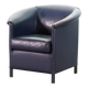 Wittmann Petrol Soft Leather Club Chair Model Aura  Designed by Paolo Piva