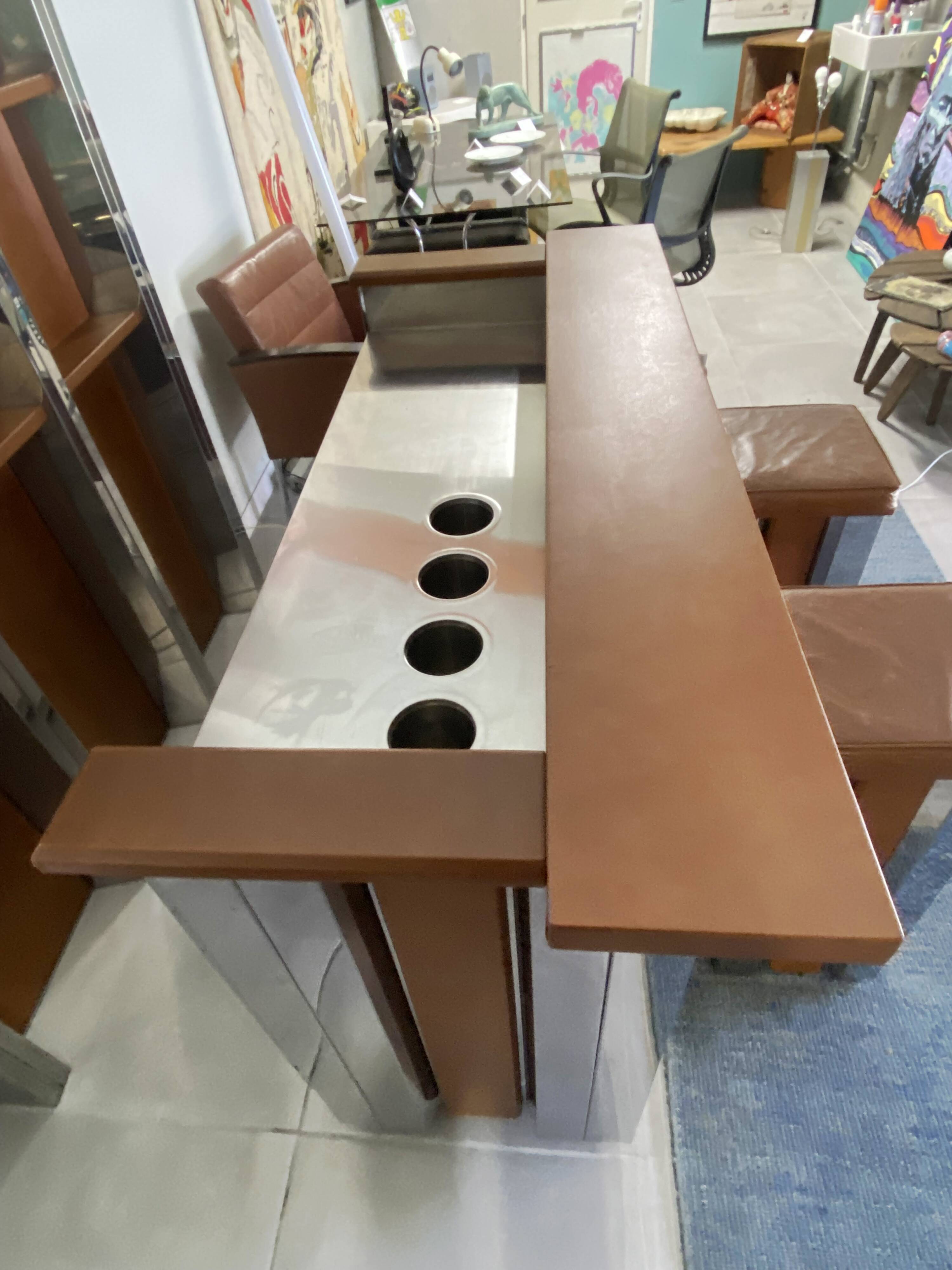 Bar Set - Shelves-Stools - Year 1970