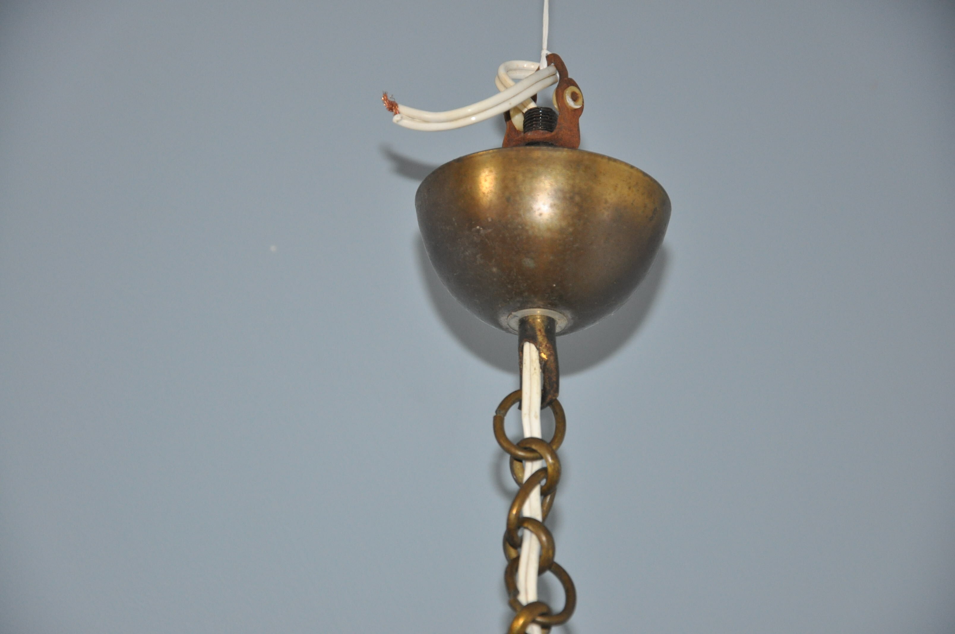 Lustre suspension cage à oiseaux vintage